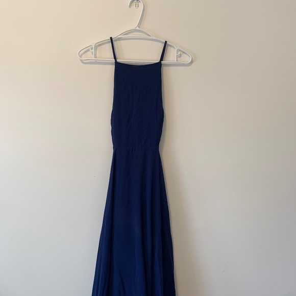 Floor Length Formal Dress with Drop Back - Picture 1 of 2